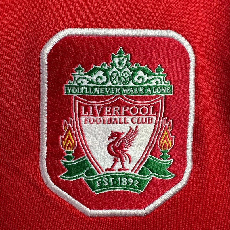 Jersey Retro Liverpool Local 04-05 8 Gerrard Manga Larga Version Aficionado Calidad Premium