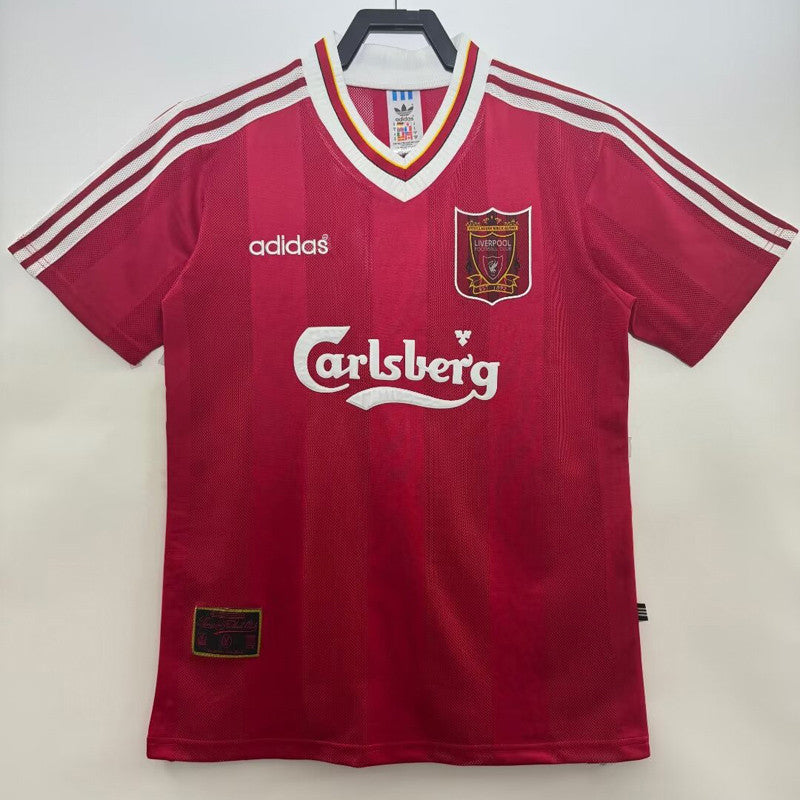 Jersey Retro Liverpool Local 95-96  Manga Corta Version Aficionado Calidad Premium