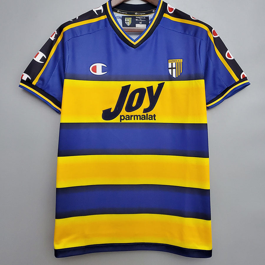 Jersey Retro Parma Local 01-02 9 Adriano Manga Corta Calidad Premium