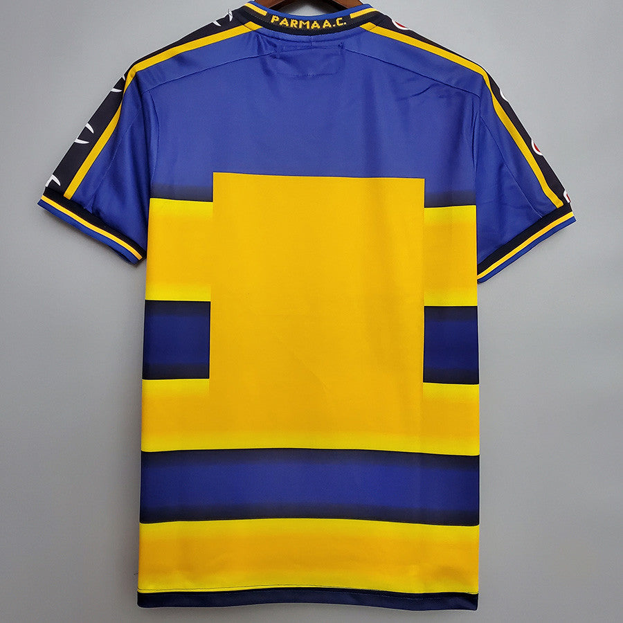 Jersey Retro Parma Local 01-02 9 Adriano Manga Corta Calidad Premium