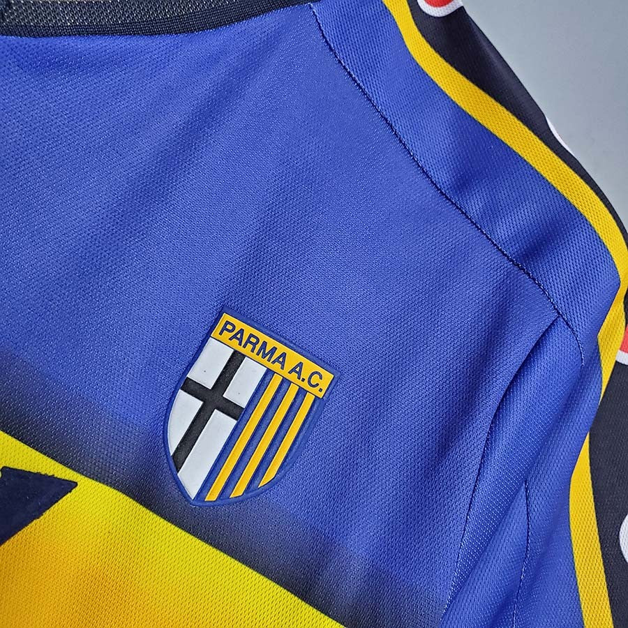Jersey Retro Parma Local 01-02 9 Adriano Manga Corta Calidad Premium