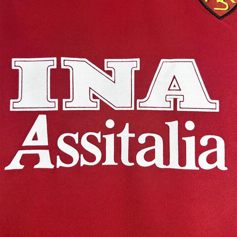 Jersey Retro AS  Roma Local 98-99 10 Totti Manga Larga Version Aficionado Calidad Premium