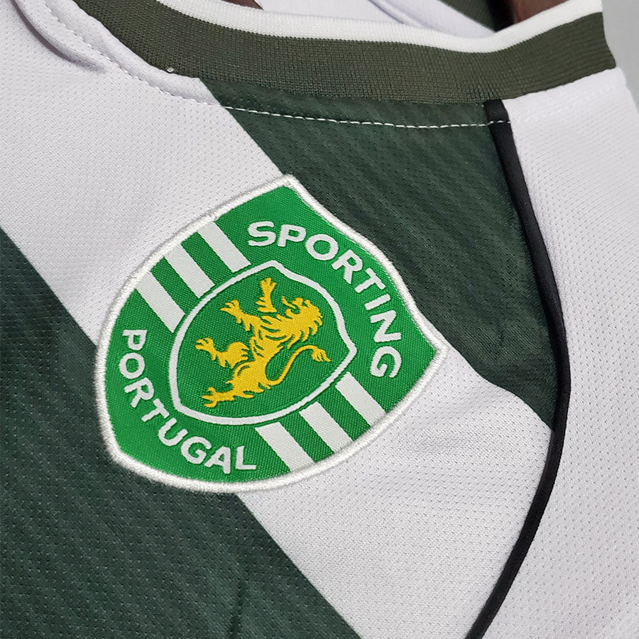 Jersey Retro Sporting CP  Local 02-03 28 Ronaldo Manga Corta Version Aficionado Calidad Premium