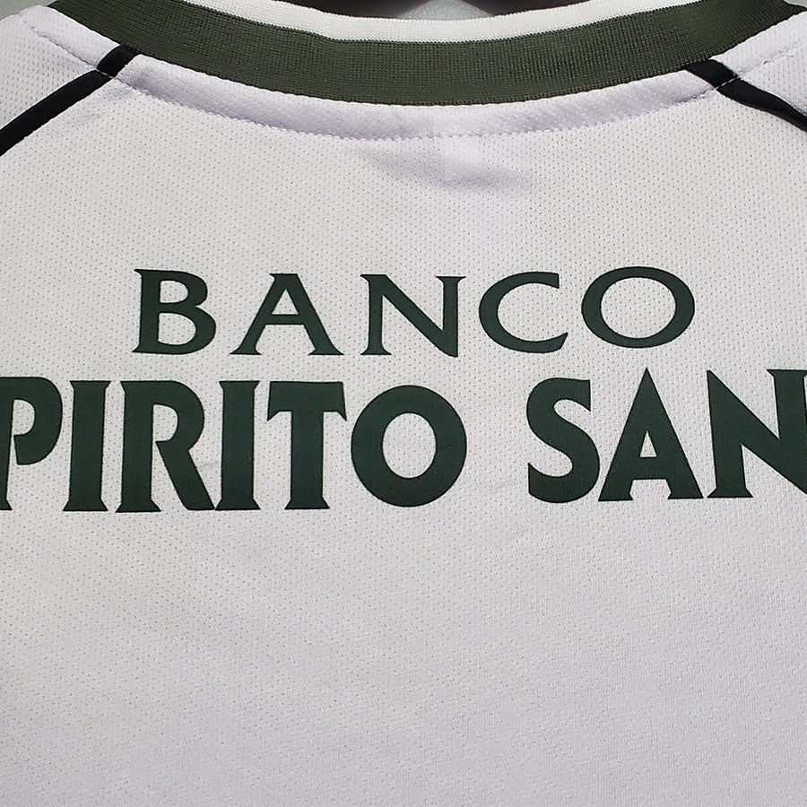 Jersey Retro Sporting CP  Local 02-03 28 Ronaldo Manga Corta Version Aficionado Calidad Premium