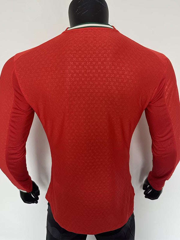 Jersey Portugal 24-25 7 Ronaldo Manga Larga Version Jugador Calidad Premium