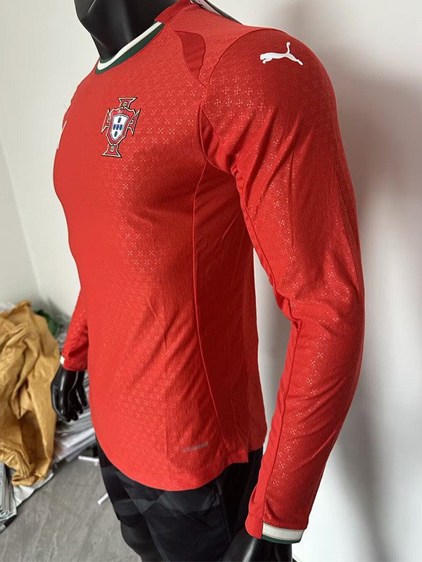 Jersey Portugal 24-25 7 Ronaldo Manga Larga Version Jugador Calidad Premium