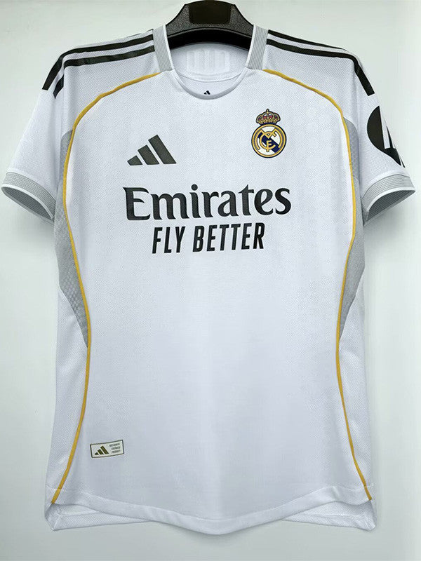 Jersey Real Madrid Local 25-26 Hombre Version Jugador Manga Corta Calidad Premium