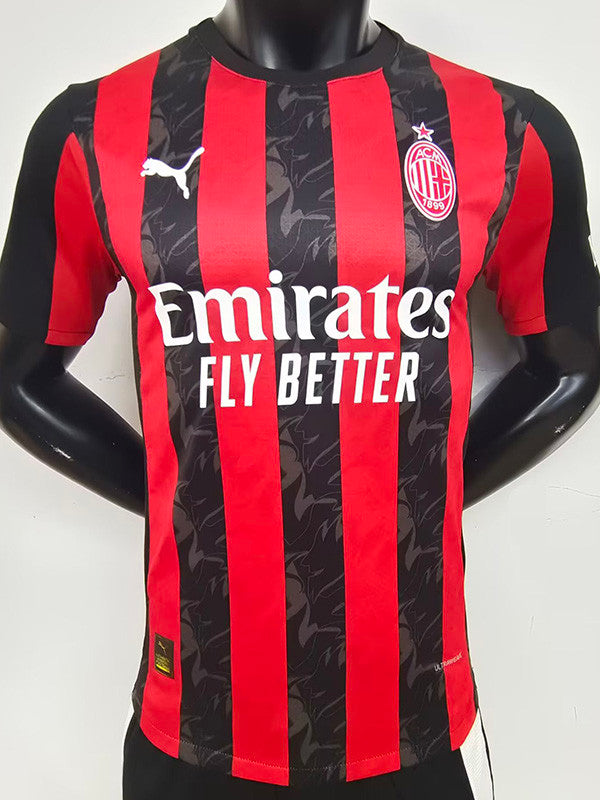 Jersey AC Milan Local 25-26 Hombre Manga Corta Version Jugador Calidad Premium