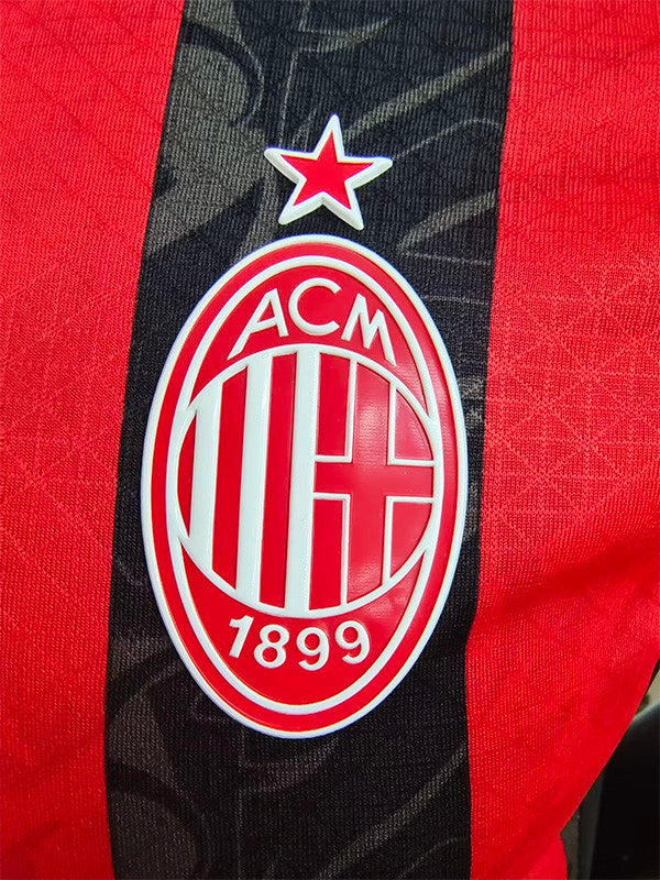 Jersey AC Milan Local 25-26 Hombre Manga Corta Version Jugador Calidad Premium