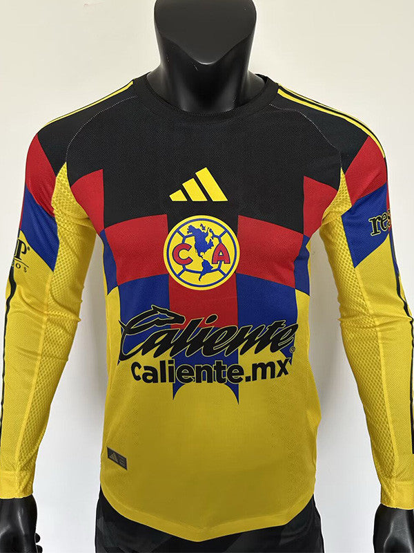 Jersey Local Club America 25-26 Hombre Manga Larga Version Jugador Calidad Premium