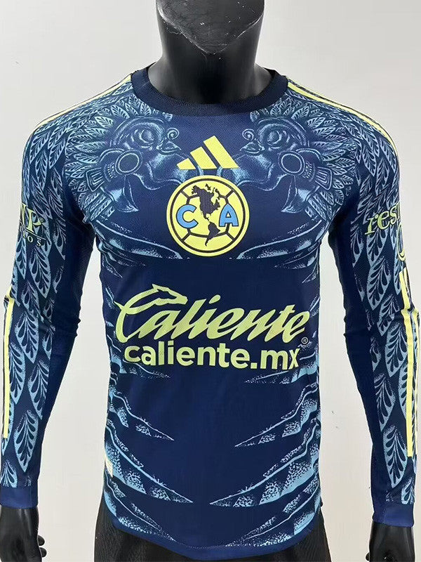 Jersey Visita Club America 25-26 Hombre Manga Larga Version Jugador Calidad Premium