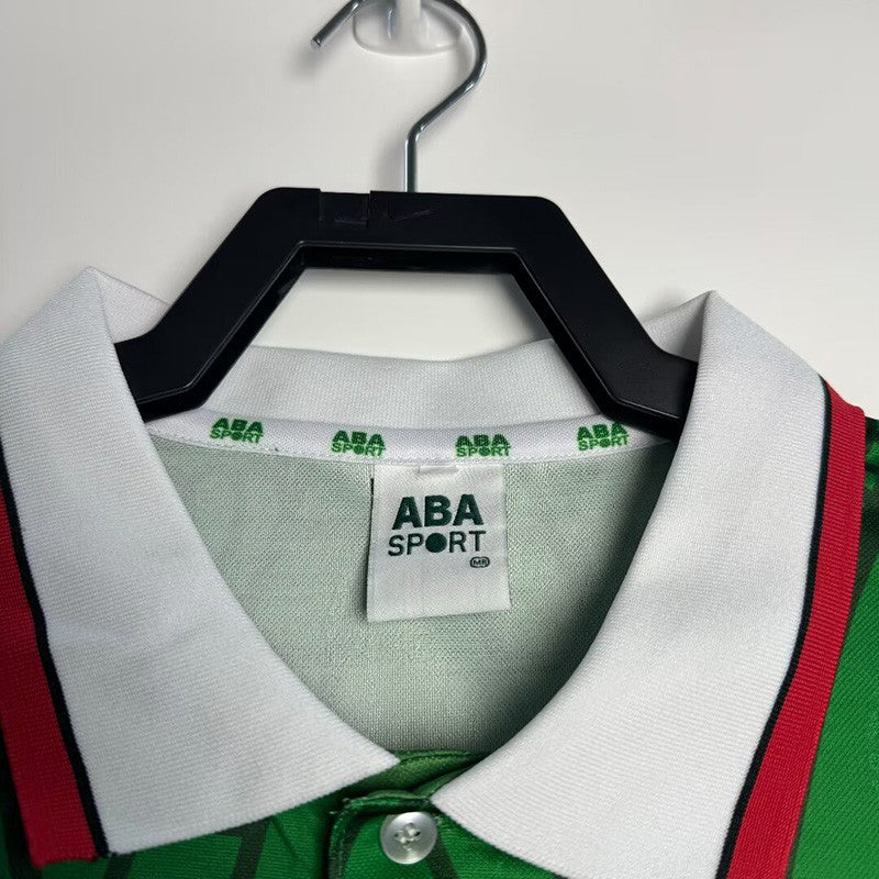 Jersey Mexico Retro 98 Mundial Francia Numero 11 Blanco Manga Corta versión Aficionado