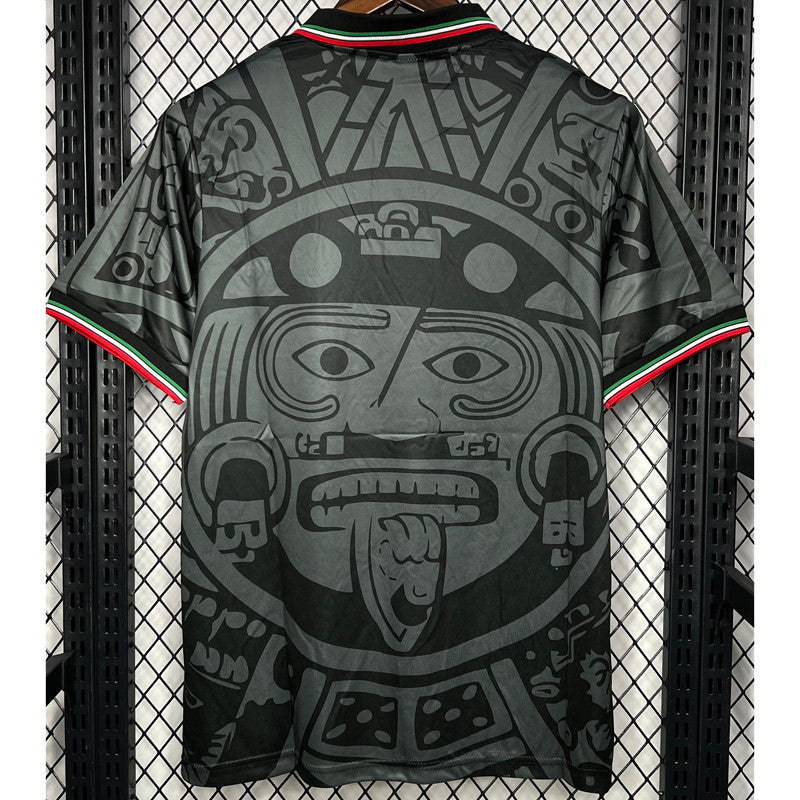 Jersey Retro Mexico Negro Francia 98 Numero 11 Blanco Manga Corta Versión Jugador