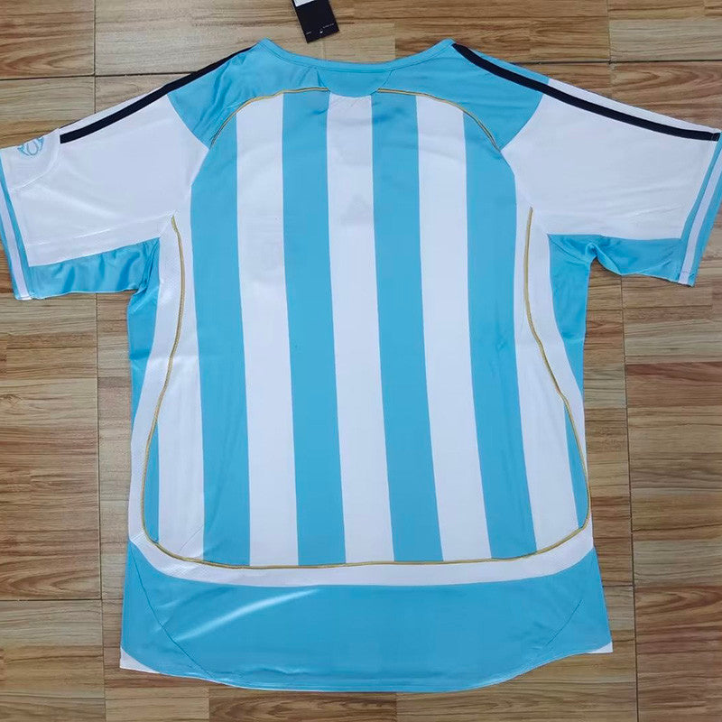Jersey Retro Argentina Local Alemania 2006 Messi 19 Manga Corta Version Jugador