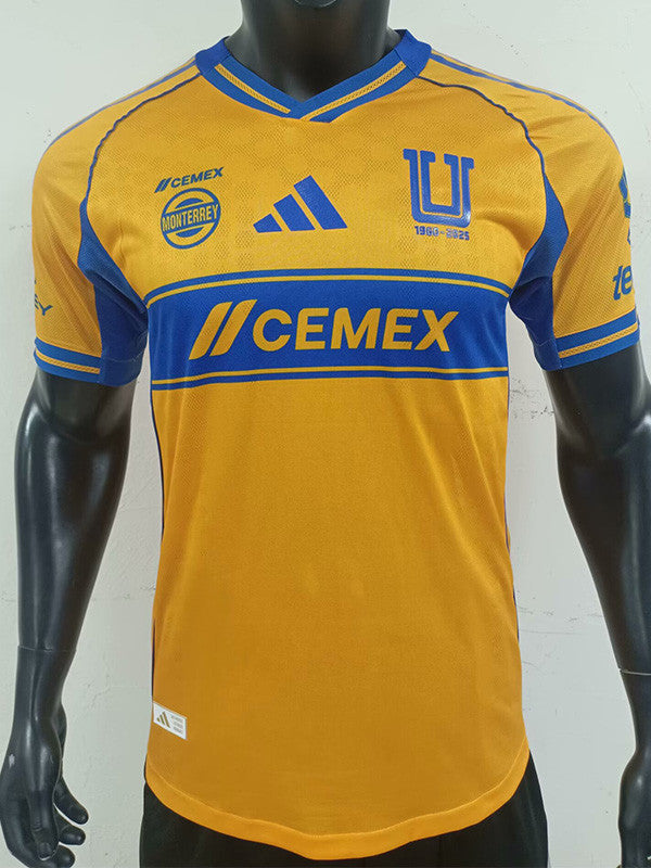 Jersey Tigres Local 25-26 Manga Corta Version Jugador Calidad Premium