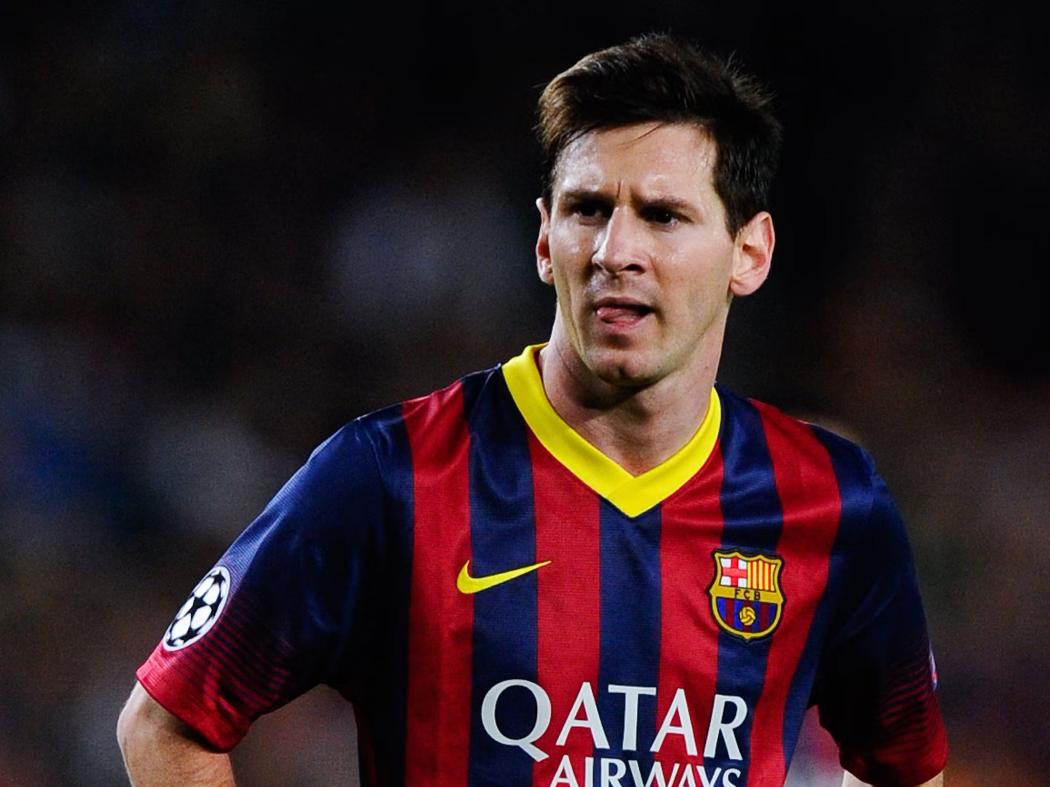 Jersey Retro FC Barcelona  Local 13-14   Manga Corta Messi 10 Version Aficionado Calidad Premium
