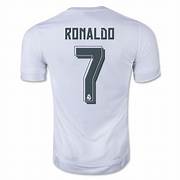Jersey Retro Real Madrid 15-16   Ronaldo 7 Manga Corta Versión Aficionado