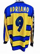 Jersey Retro Parma Local 01-02 9 Adriano Manga Corta Calidad Premium