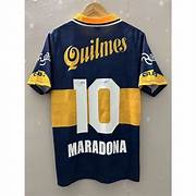 Jersey Retro Boca Juniors 95-96 10 Maradona  Manga Corta Version Aficionado