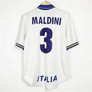 Jersey Retro Italia Visita  1996 3 Maldini  Manga Corta Version Aficionado
