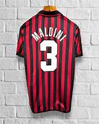 Jersey Retro AC Milan Local Centenario  Manga Larga Maldini 3 Version Aficionado Calidad Premium