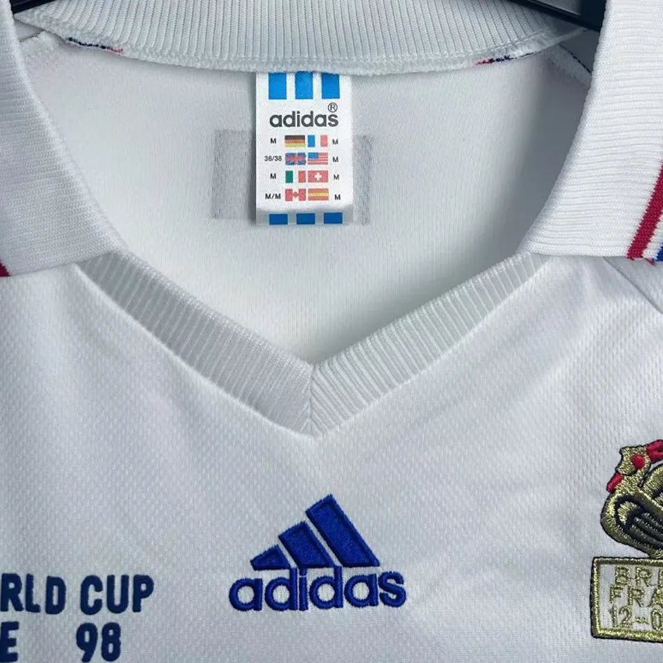 Jersey Retro Francia Visita  1998  10 Zidane Manga Larga Version Aficionado