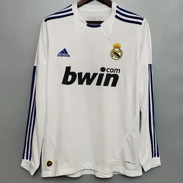Jersey Retro Real Madrid 10-11  Ronaldo 7 Manga Larga Versión Aficionado
