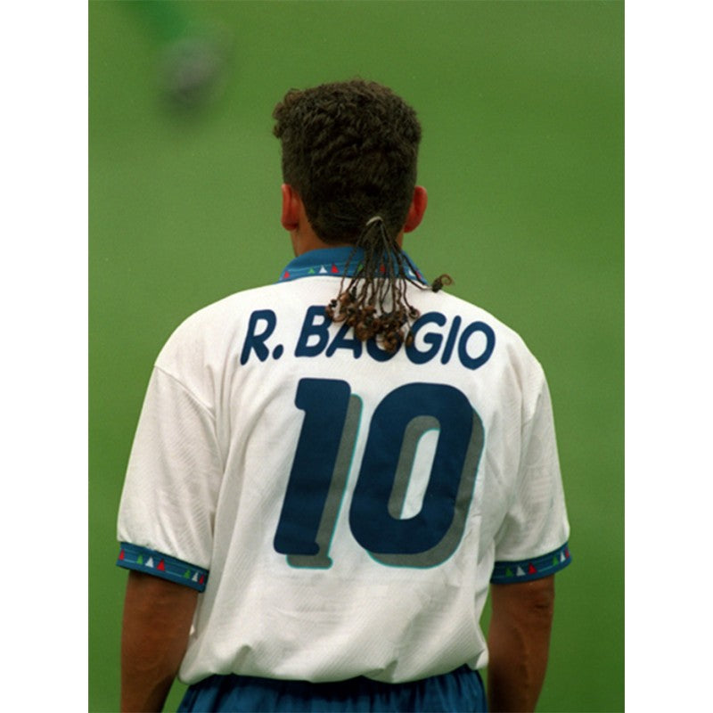 Jersey Retro Italia Visita  1994 10 Baggio  Manga Corta Version Aficionado