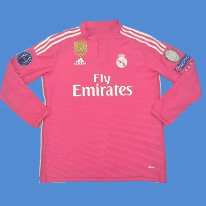Jersey Retro Real Madrid Visita  14-15  Hombre Ronaldo 7 Manga Larga Versión Aficionado