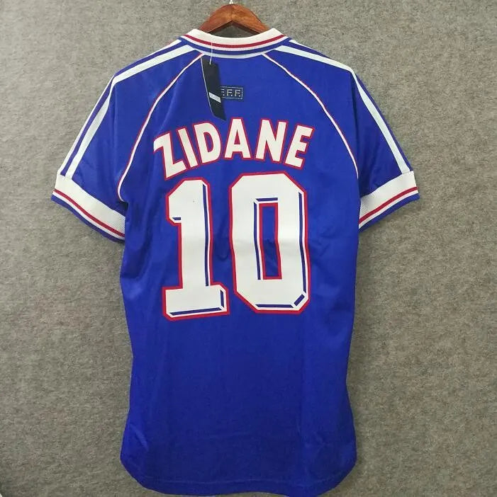 Jersey Retro Francia 1998 10 Zidane Manga Corta Version Aficionado