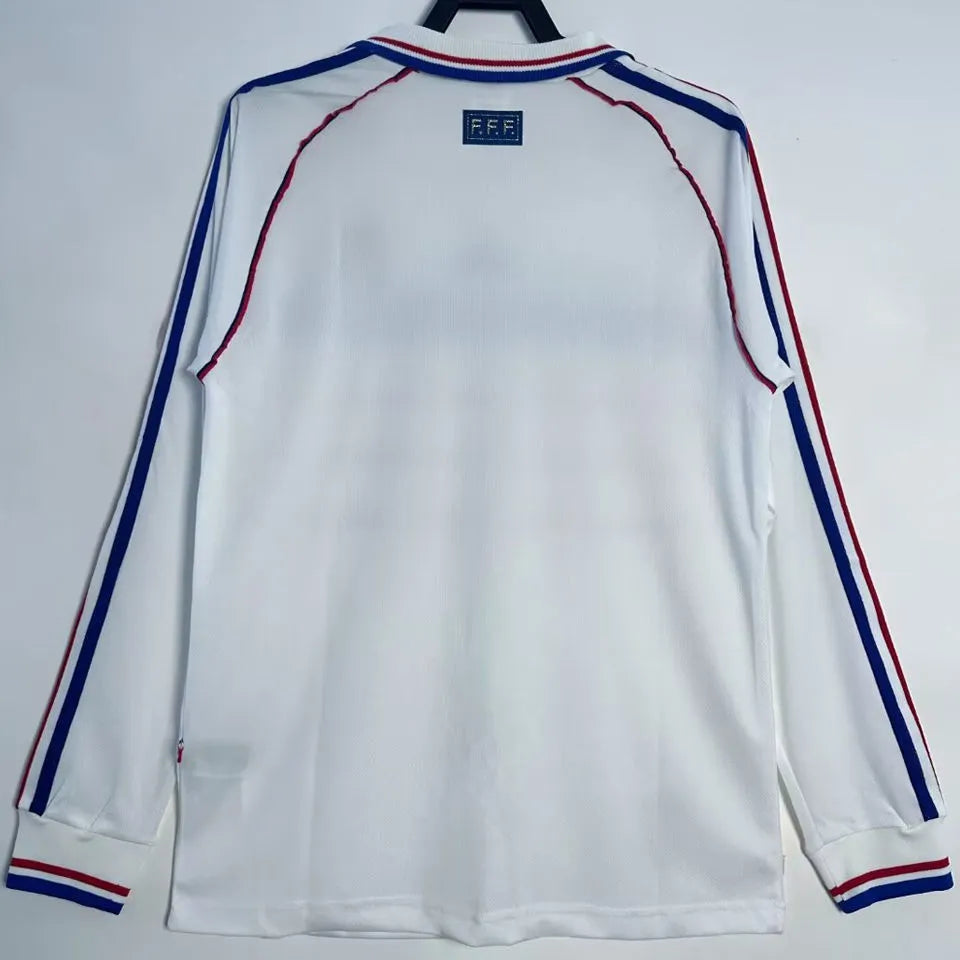 Jersey Retro Francia Visita  1998  10 Zidane Manga Larga Version Aficionado