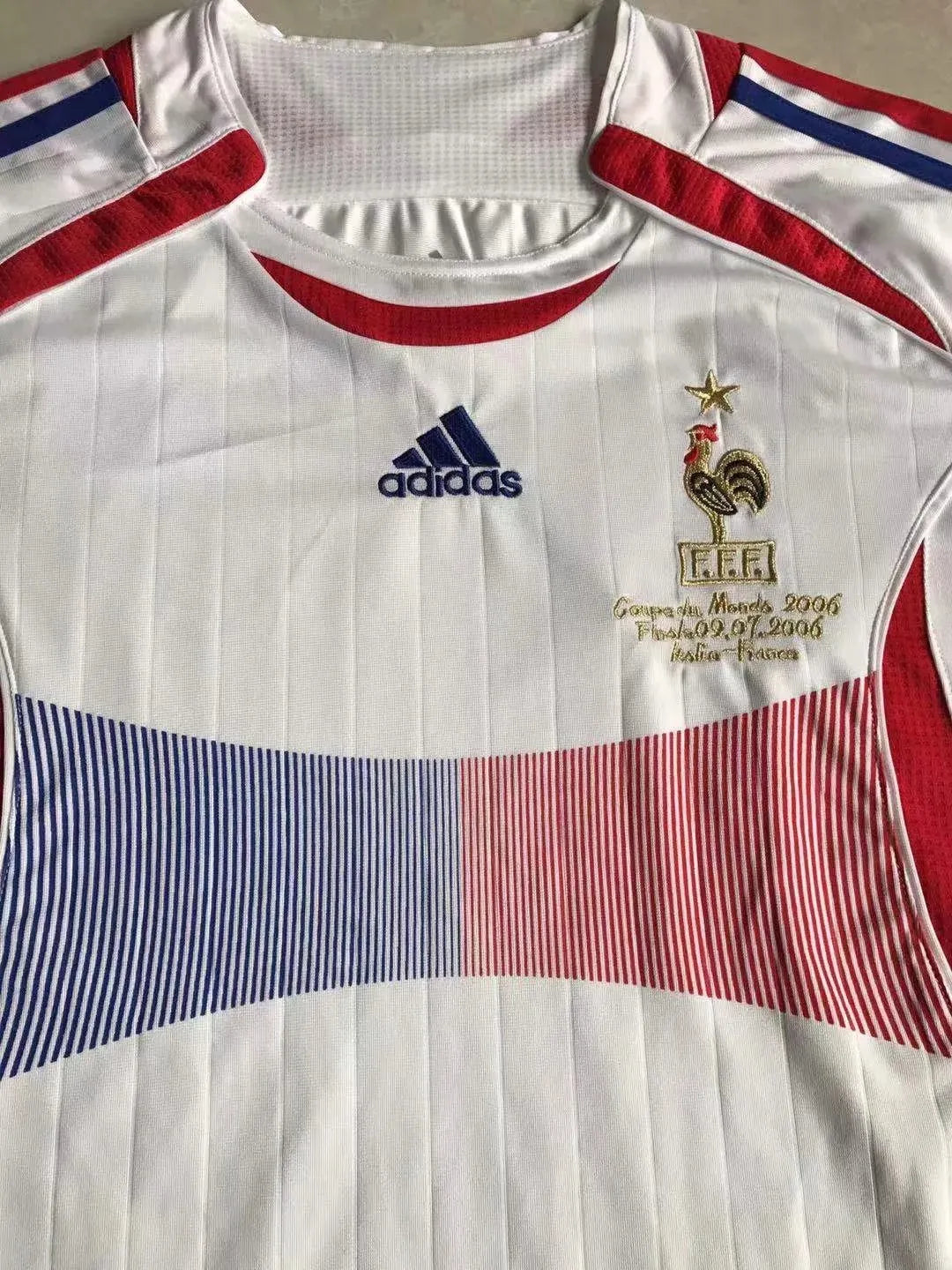 Jersey Retro Francia Visita  2006 10 Zidane Manga Corta Version Aficionado