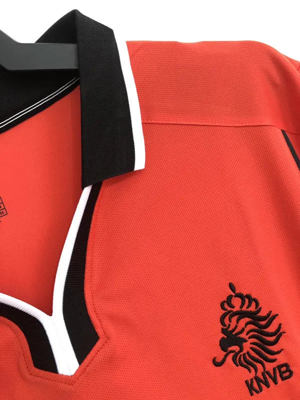 Jersey Retro Paises Bajos Local 1998 8 Bergkamp Manga Corta Version Aficionado Calidad Premium