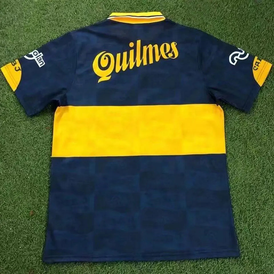 Jersey Retro Boca Juniors 95-96 10 Maradona  Manga Corta Version Aficionado