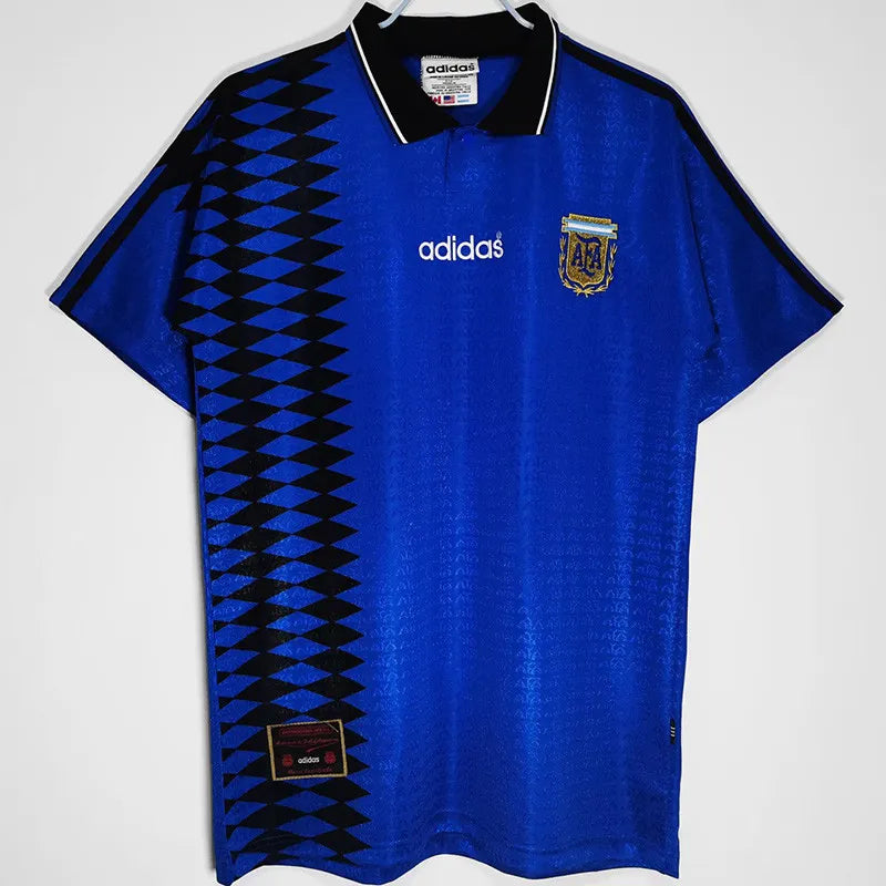Jersey Retro Argentina Visita 1994 10 Maradona   Manga Corta Version Aficionado