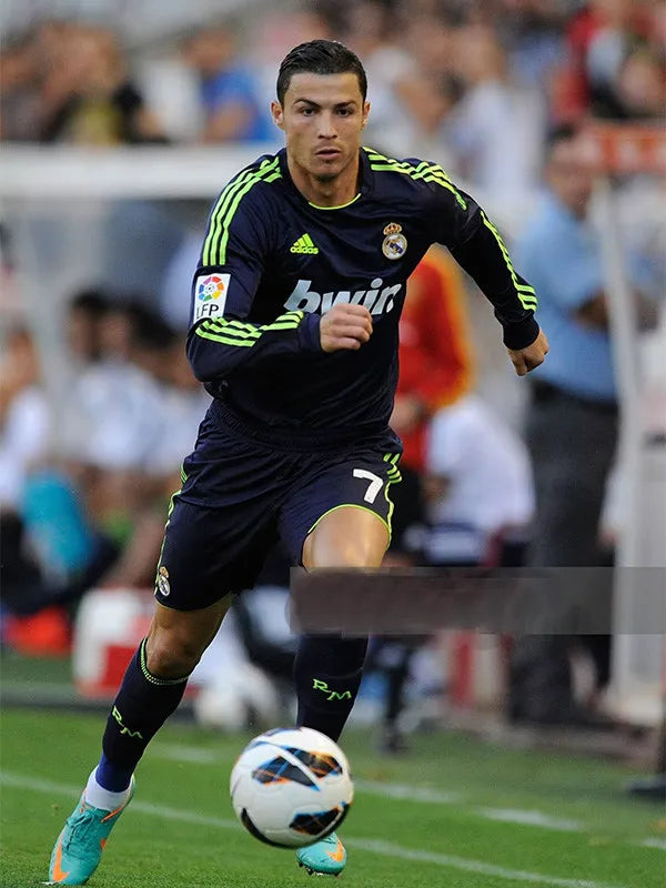 Jersey Retro Real Madrid Visita  12-13  Hombre Ronaldo 7 Manga Larga Versión Aficionado