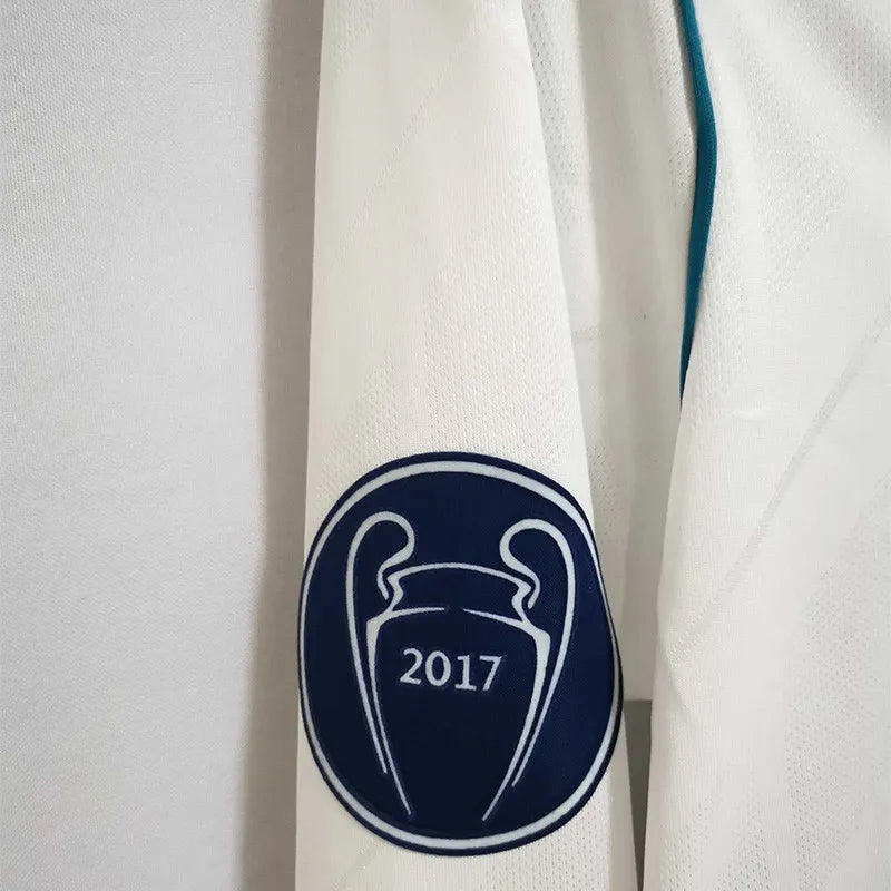 Jersey Retro Real Madrid Hombre 17-18  Ronaldo 7 Manga Larga  Versión Aficionado