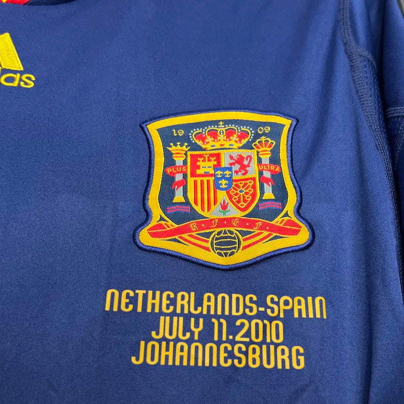 Jersey Retro España Visita 2010 6 Iniesta   Manga Corta Version Aficionado
