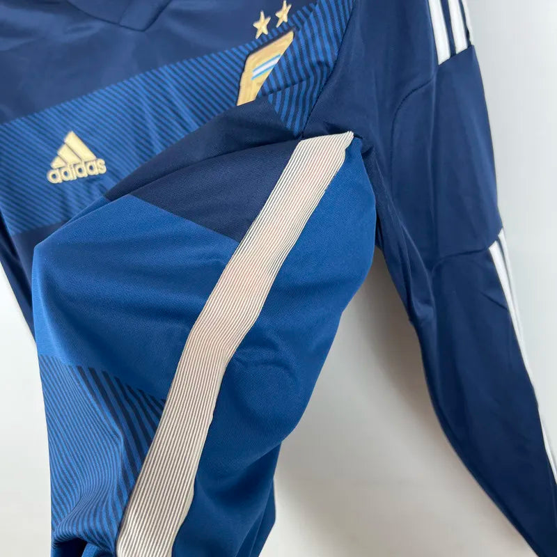 Jersey Retro Argentina Visita 2014 10 Messi Manga Larga Version Aficionado