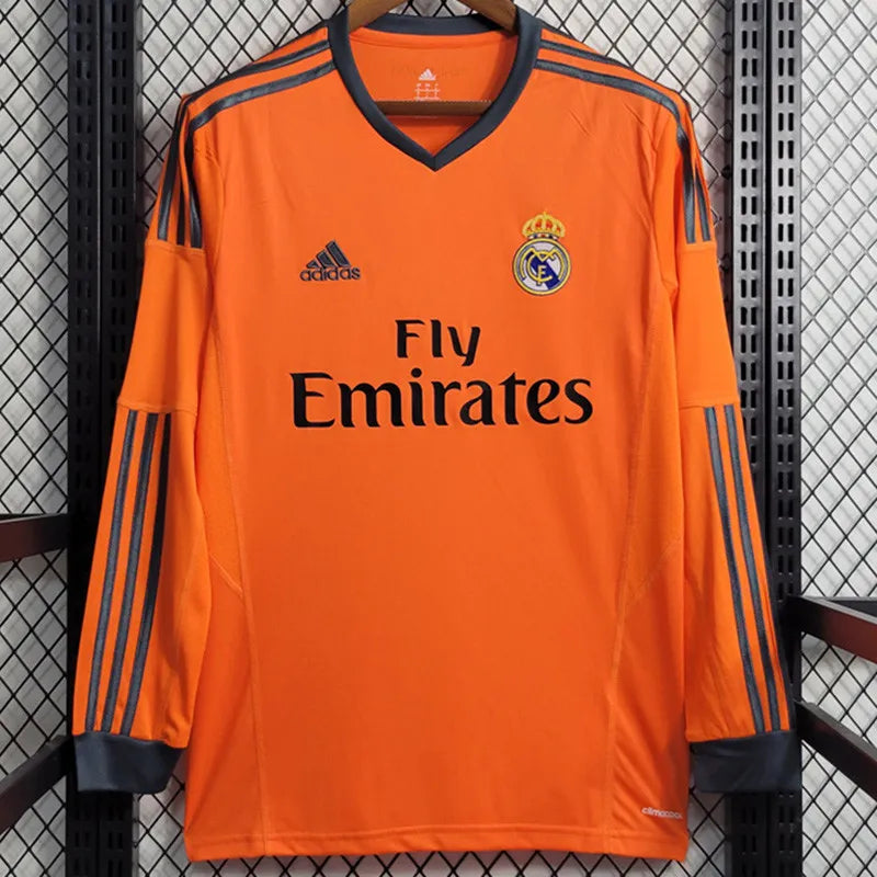 Jersey Retro Real Madrid Visita  13-14 Hombre Ronaldo 7 Manga Larga Versión Aficionado