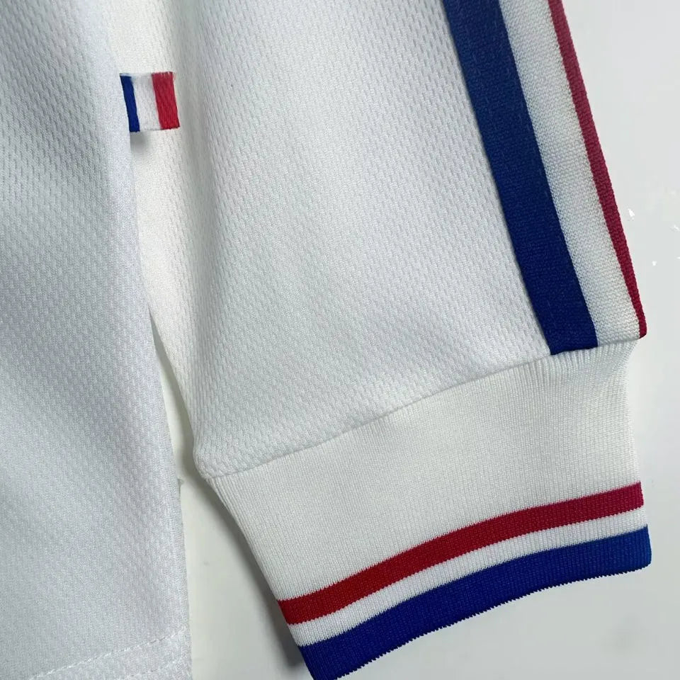 Jersey Retro Francia Visita  1998  10 Zidane Manga Larga Version Aficionado