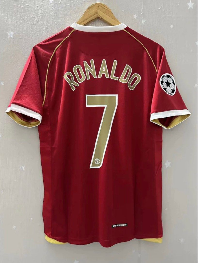 Jersey Retro Manchester United 06-07 Local Ronaldo 7  Manga Corta Version Aficionado