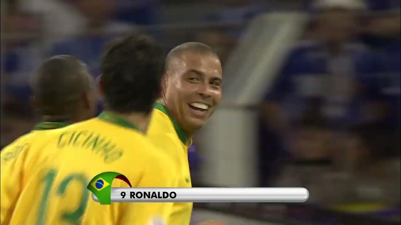 Jersey Retro Brasil 2006 9 Ronaldo  Manga Corta Version Aficionado