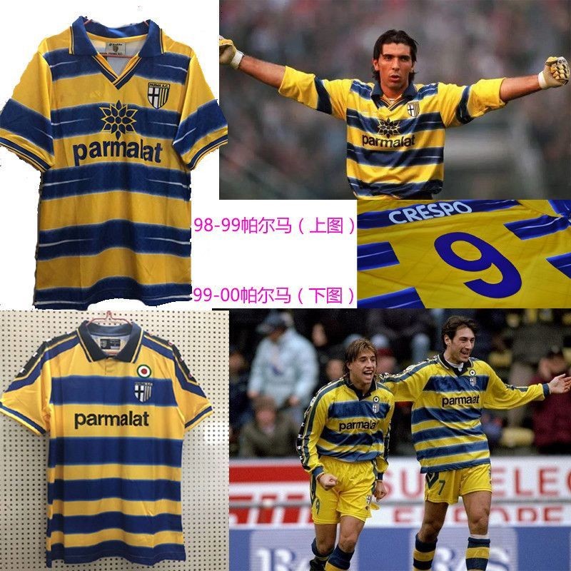 Jersey Retro Parma portero  98-99 1 Buffon Manga Larga Calidad Premium