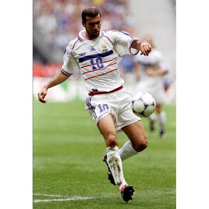 Jersey Retro Francia Visita  1998  10 Zidane Manga Larga Version Aficionado